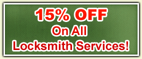 15% off on all locksmith services